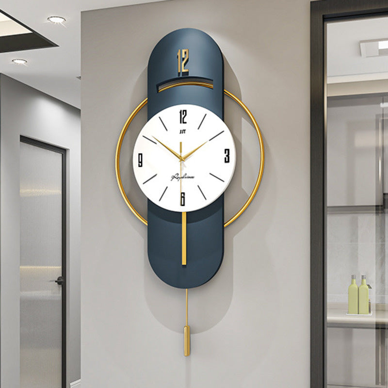Clock face showing silent quartz movement with minimalist hour markers