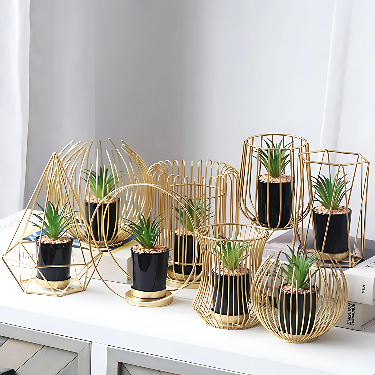 Luxury golden metal flower