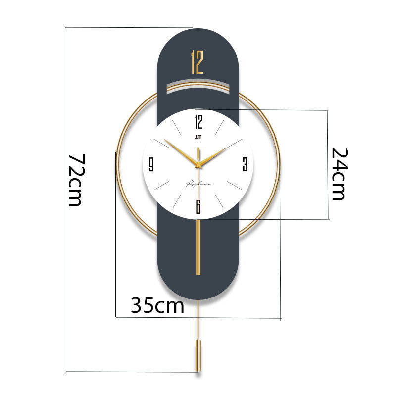 Luxury wall clock mounted on living room wall – modern home decor