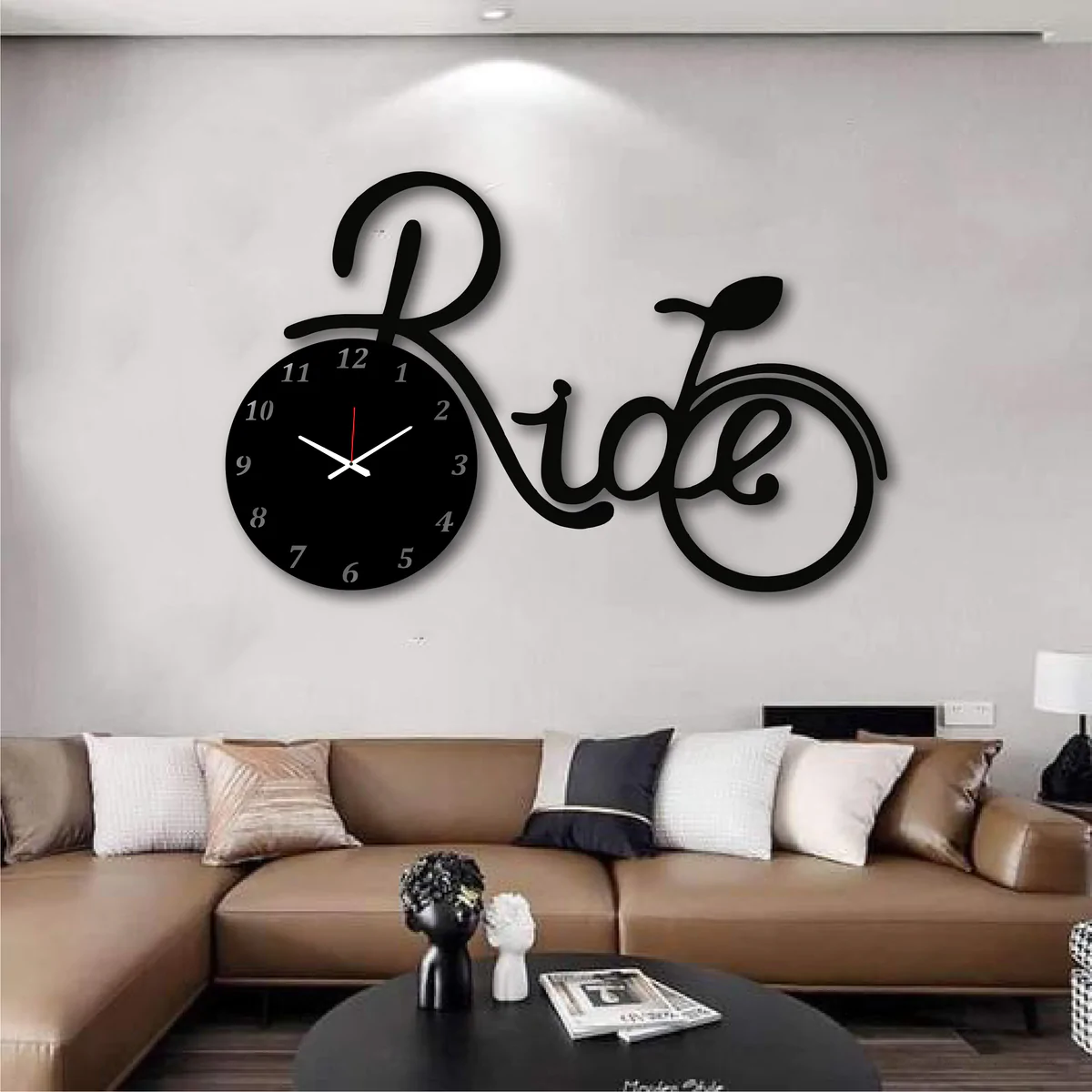 Premium Ride bicycle-shaped wall clock