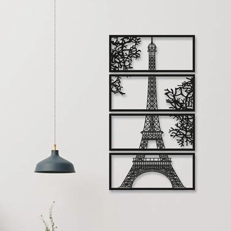 black Eiffel Tower wall art