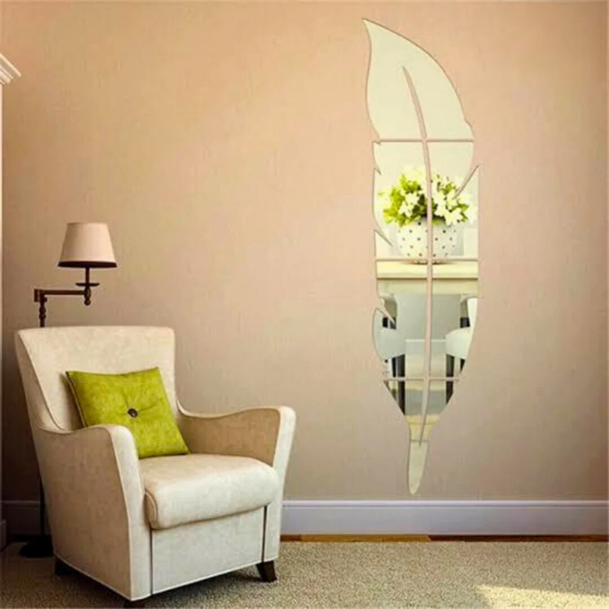 Acrylic Leaf Mirror – Premium Modern Wall Decor