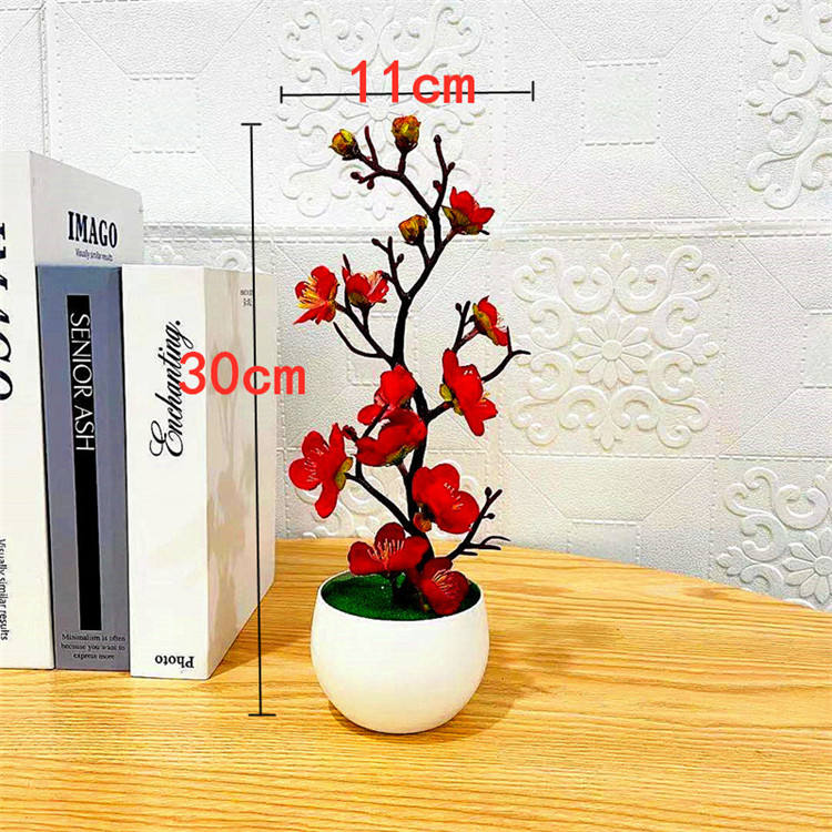 Plum Blossom Artificial Potted Plant – Lifelike Silk Flowers for Home & Event Décor | HBAK Choices Pakistan