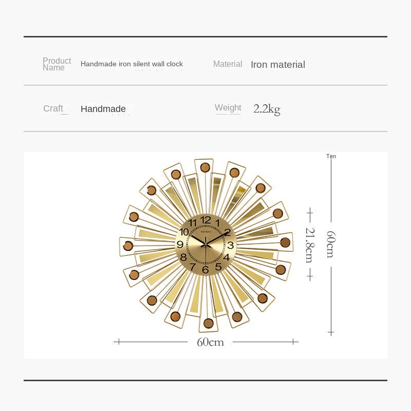 Back view highlighting the easy-to-mount design of the wall clock

