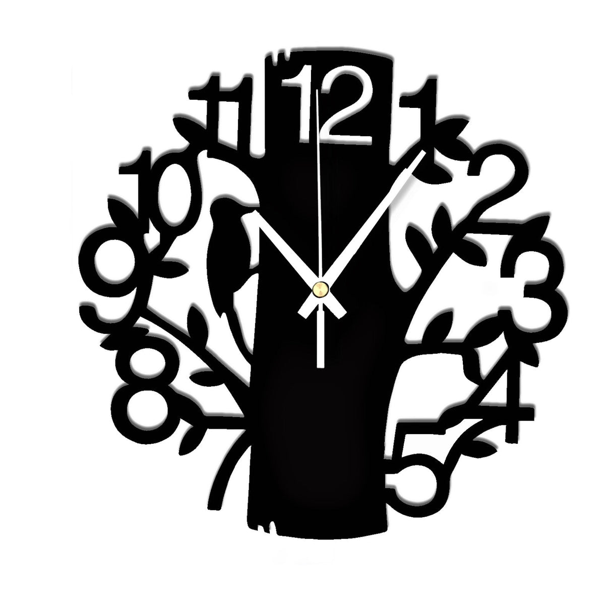 Contemporary wooden tree wall clock (3D design) – stylish affordable wall clock for home decor

