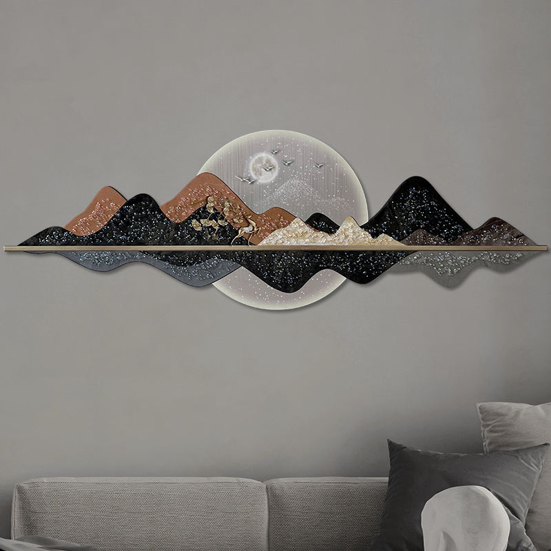 LED crystal wall mural