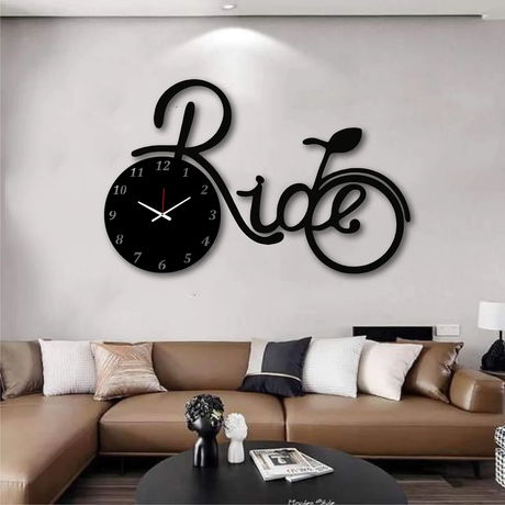 Premium Ride bicycle-shaped wall clock