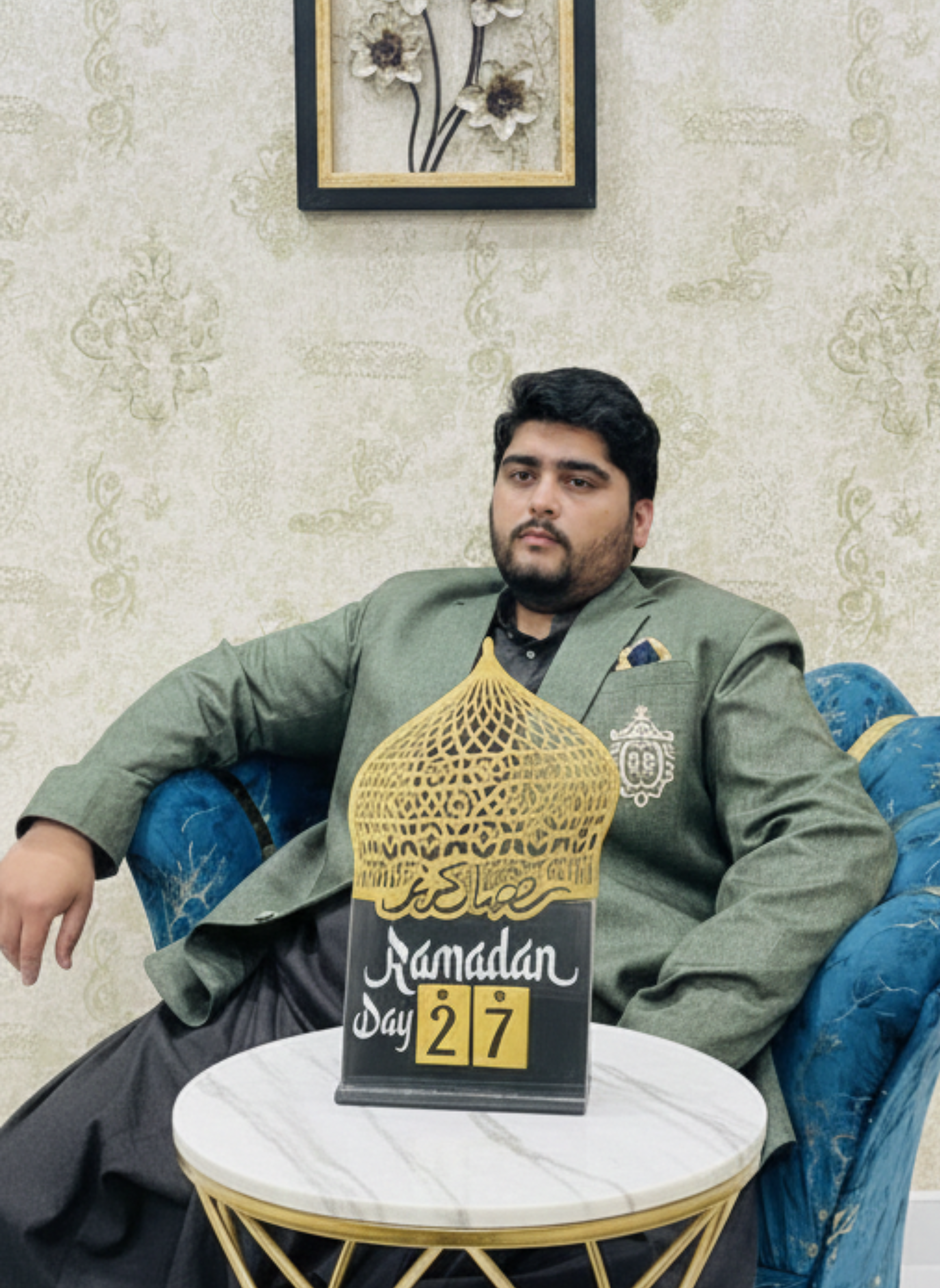 Ramadan Calendar – Gold Dome Table Decor (Acrylic Base) | HBAK Choices