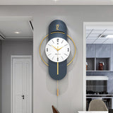 Side angle showing modern bamboo wall clock design with silent movement

