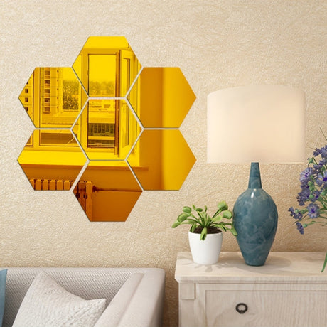 gold hexagon acrylic mirror 