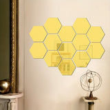 gold hexagon mirror 