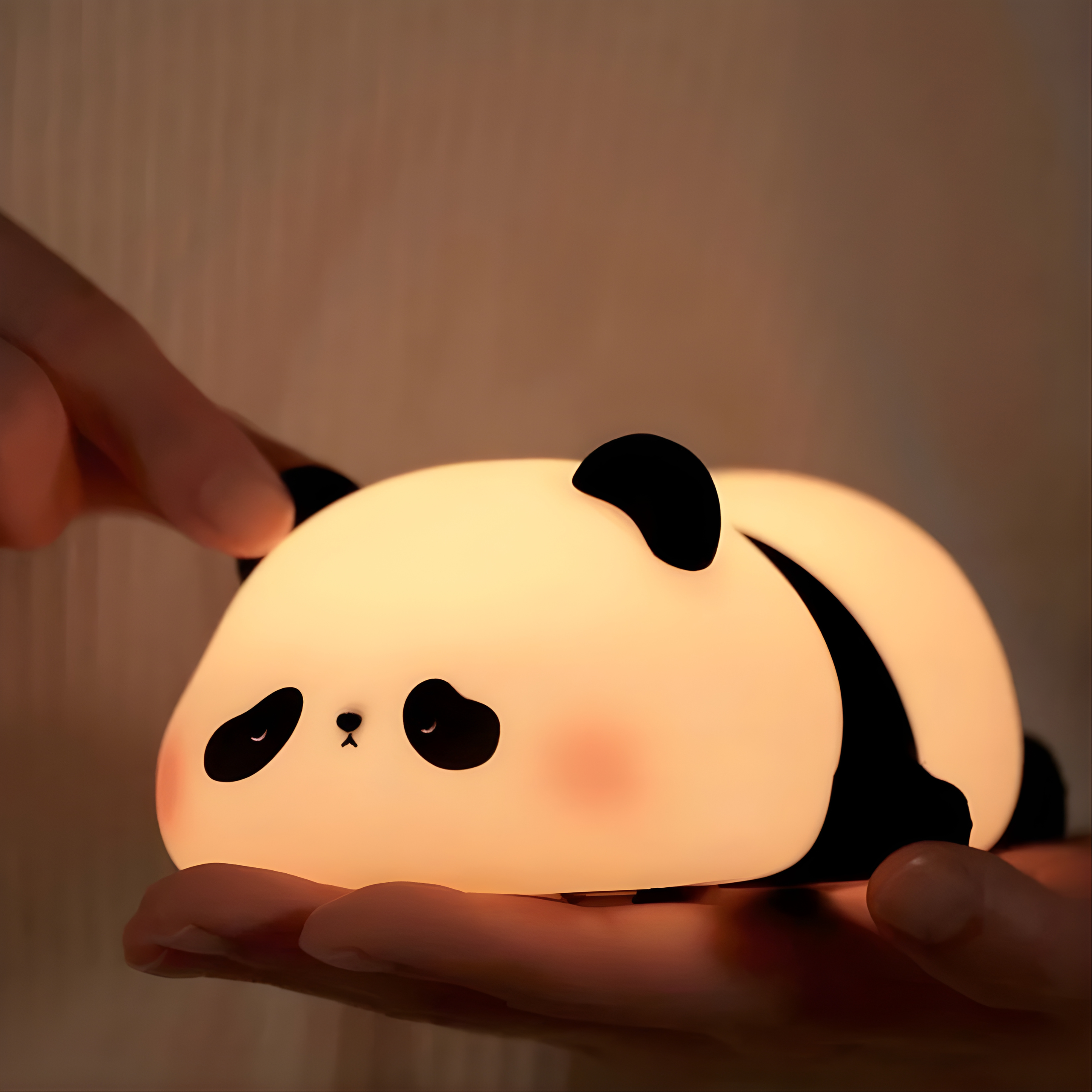 Cute Silicone Panda Night Lamp – USB Rechargeable Touch LED Light