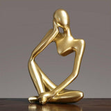  luxury Thinker man statue in gold finish