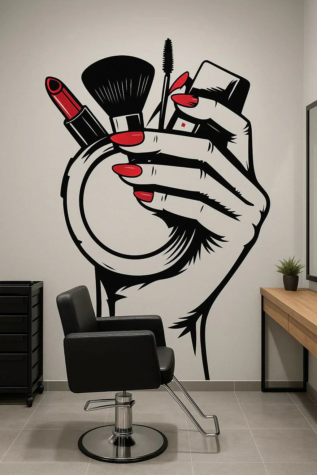 Salon Wall Decor – Bold 8x4 ft Pop Art Mural (Acrylic/Wood)