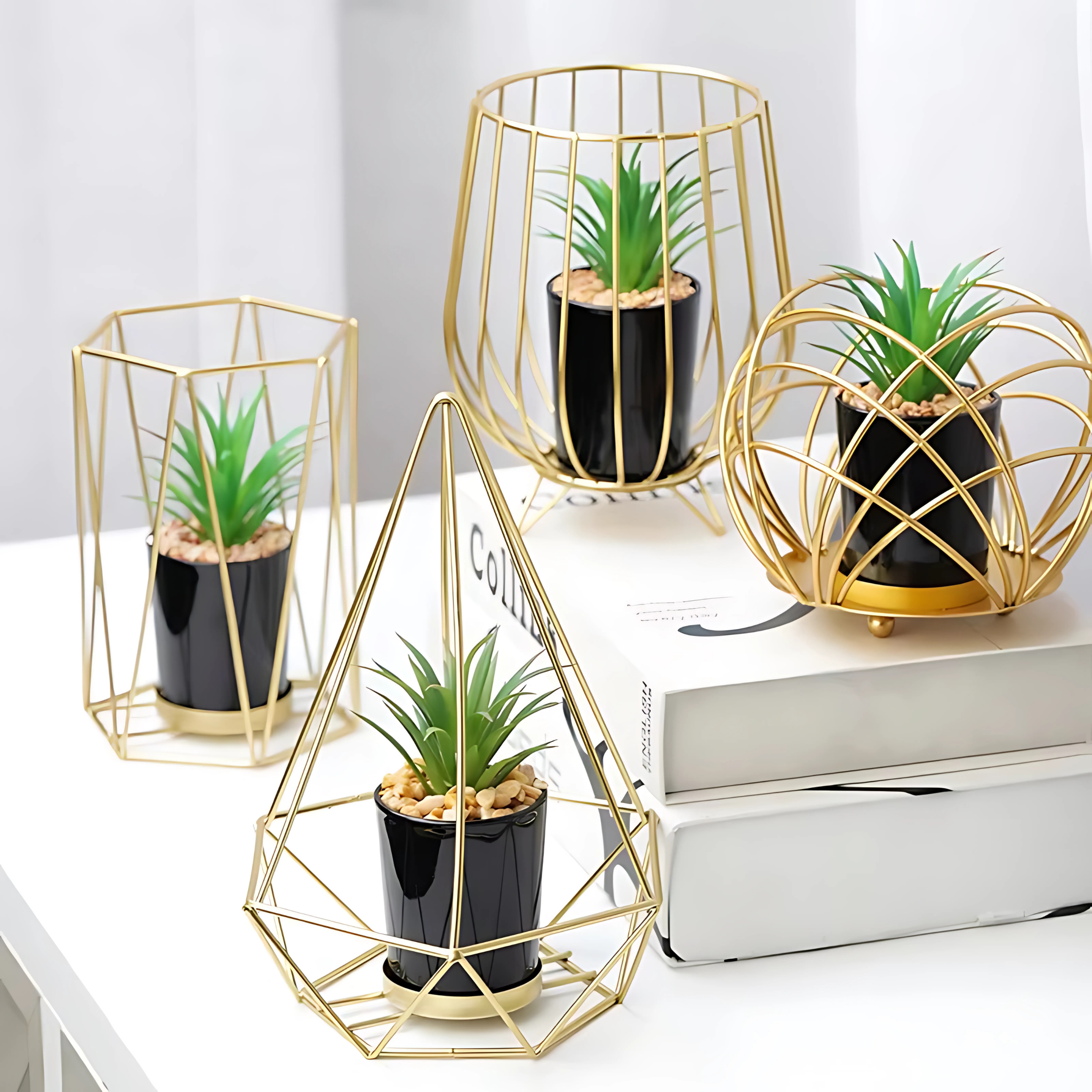 metal flower pot
