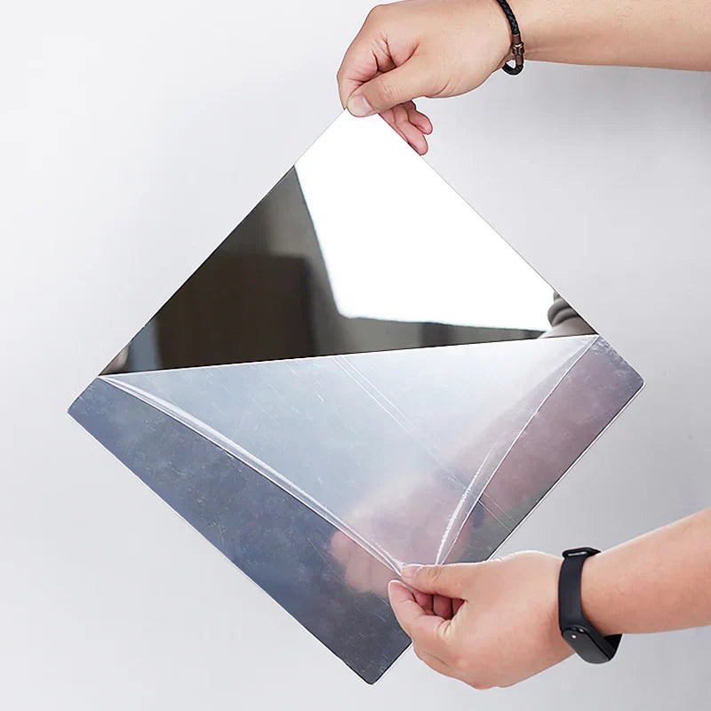 Self-Adhesive Unbreakable Acrylic Mirror (16x16) – Shatterproof Wall Mirror for Makeup & Décor
