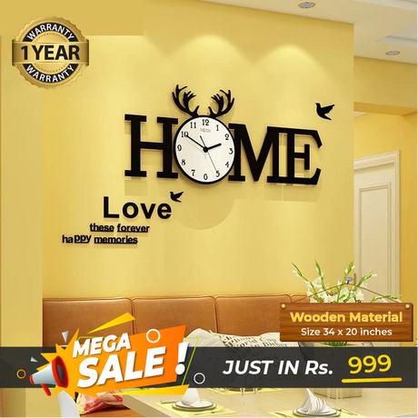 wooden wall clock